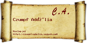 Czumpf Adélia névjegykártya